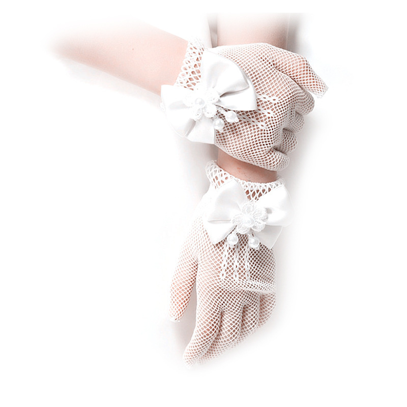 Kids Lace Pearl Fishnet Gloves - String Of Pearls Plant review and price