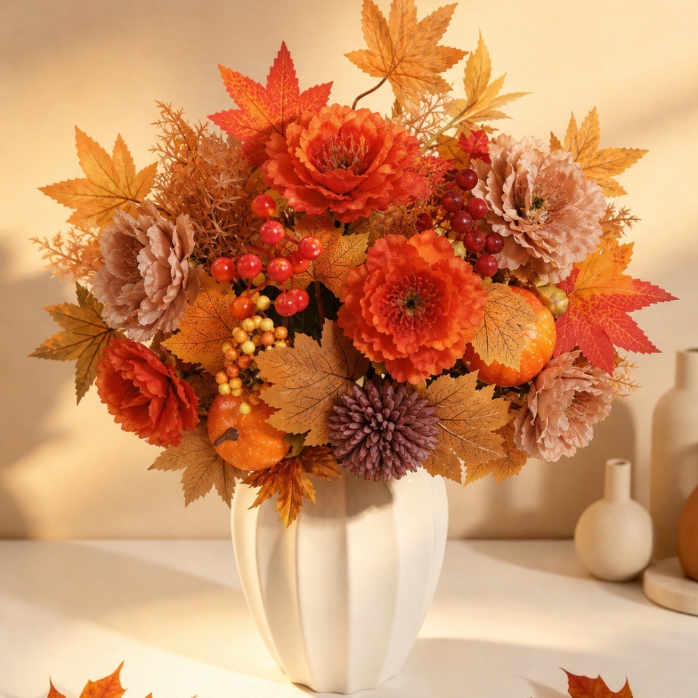 Autumn Artificial Flowers Bouq - Plant Parent Gifts review and price